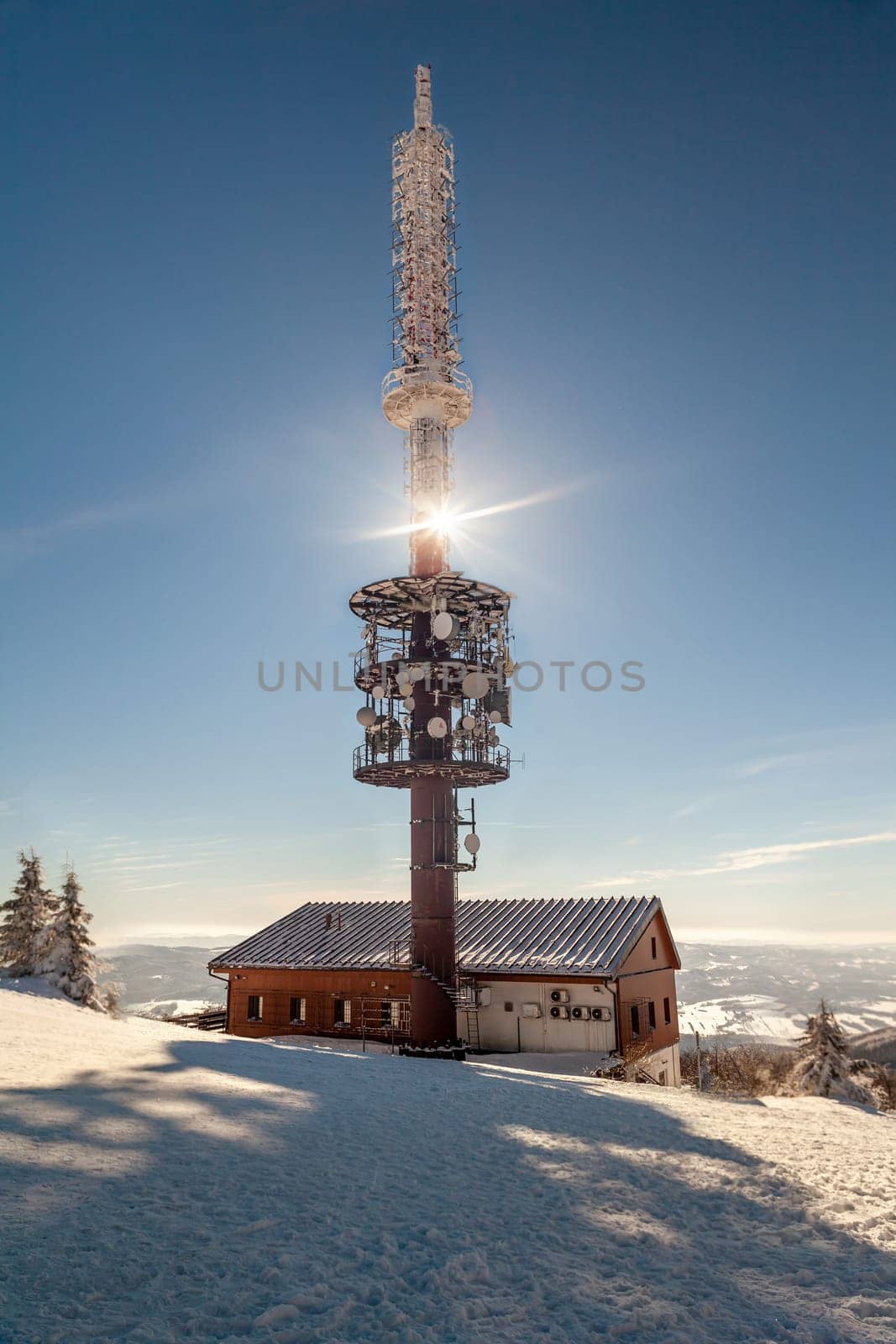 A snow covered landscape Czech Republic - Pustevny, Beskydy. High quality photo