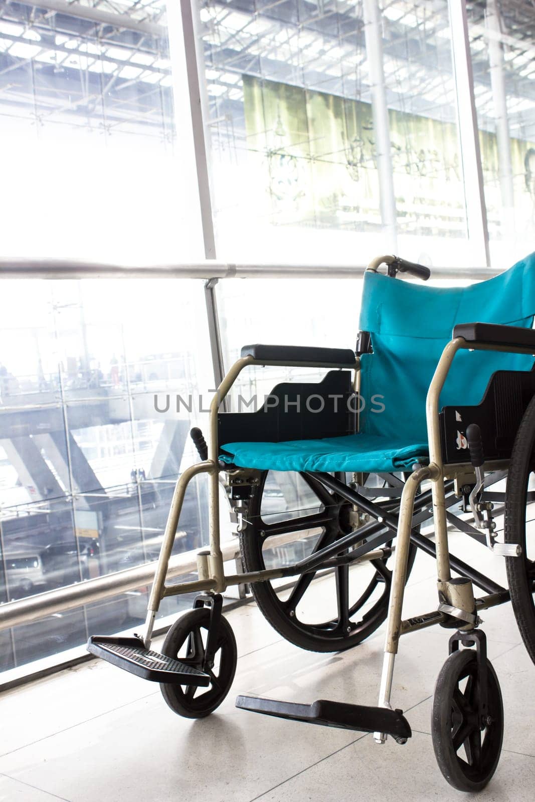 Wheelchair service in airport terminal