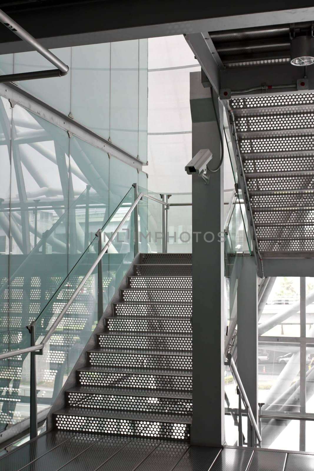 Security Camera CCTV on staircase location building