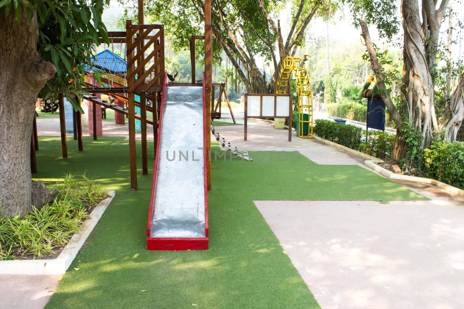 children Stairs Slides exercise equipment in garden