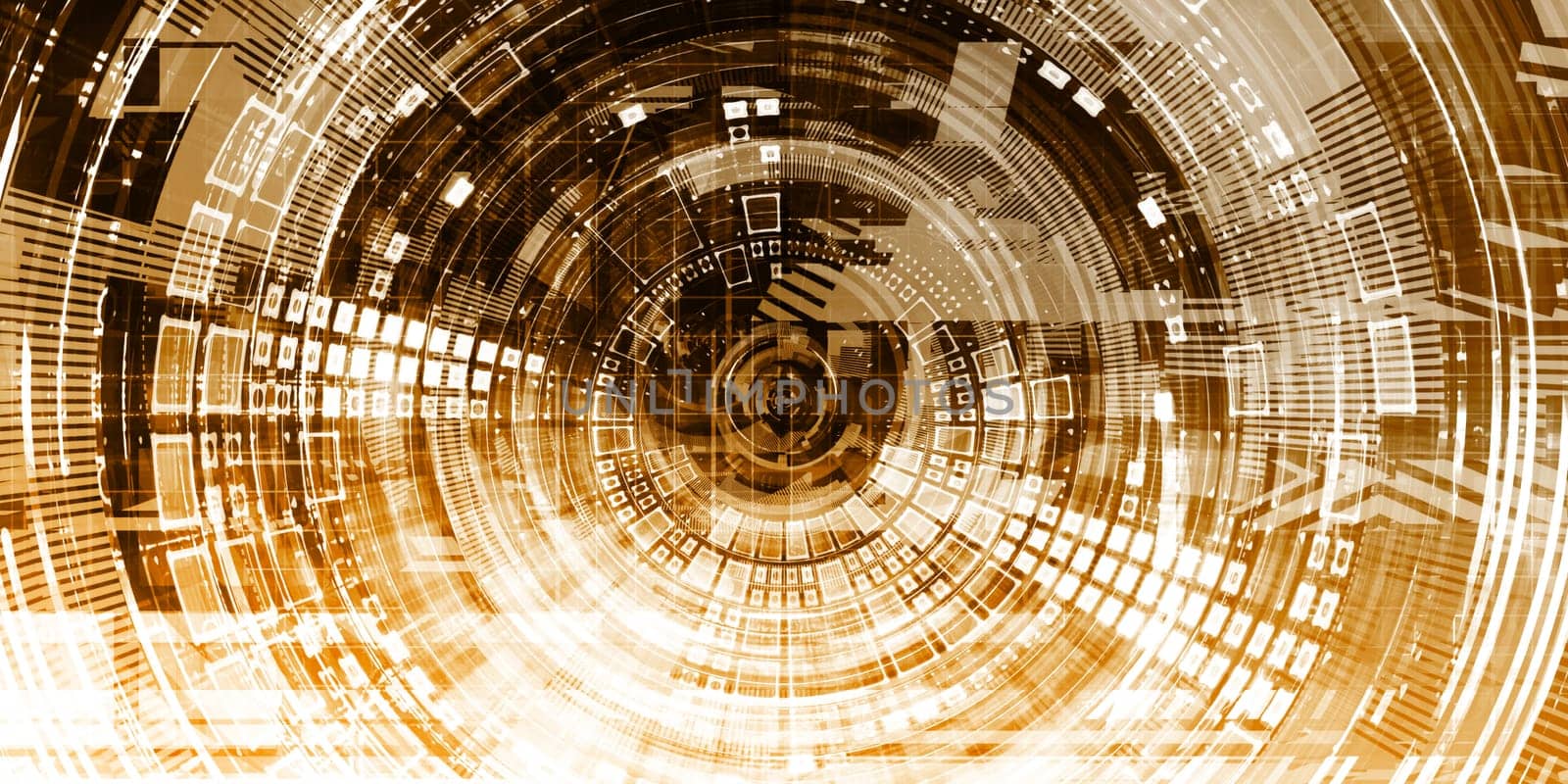 New Technology Concept and Information Multimedia Art