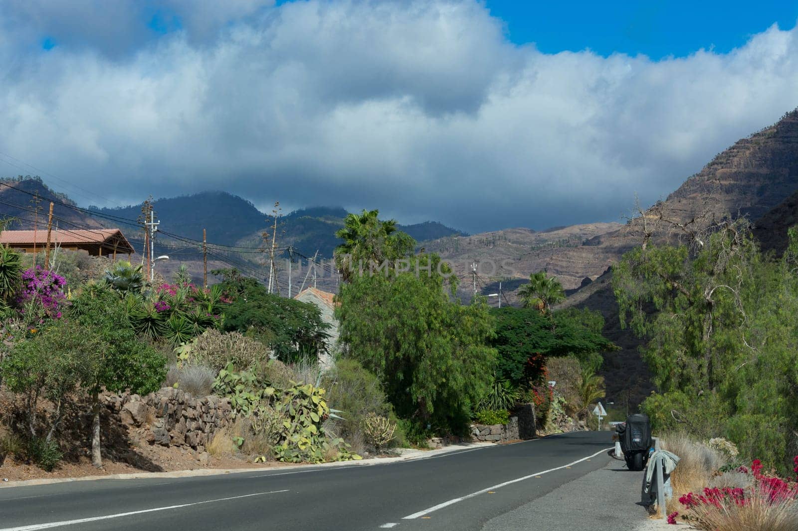 Road to the picturesque Mogan - Gran Canaria's high mountain village. Canary Islands, Canary Islands Spain
