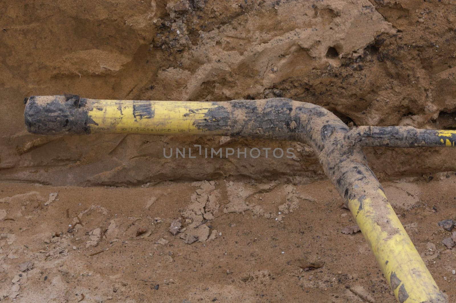 Working on the gas pipes and water supply