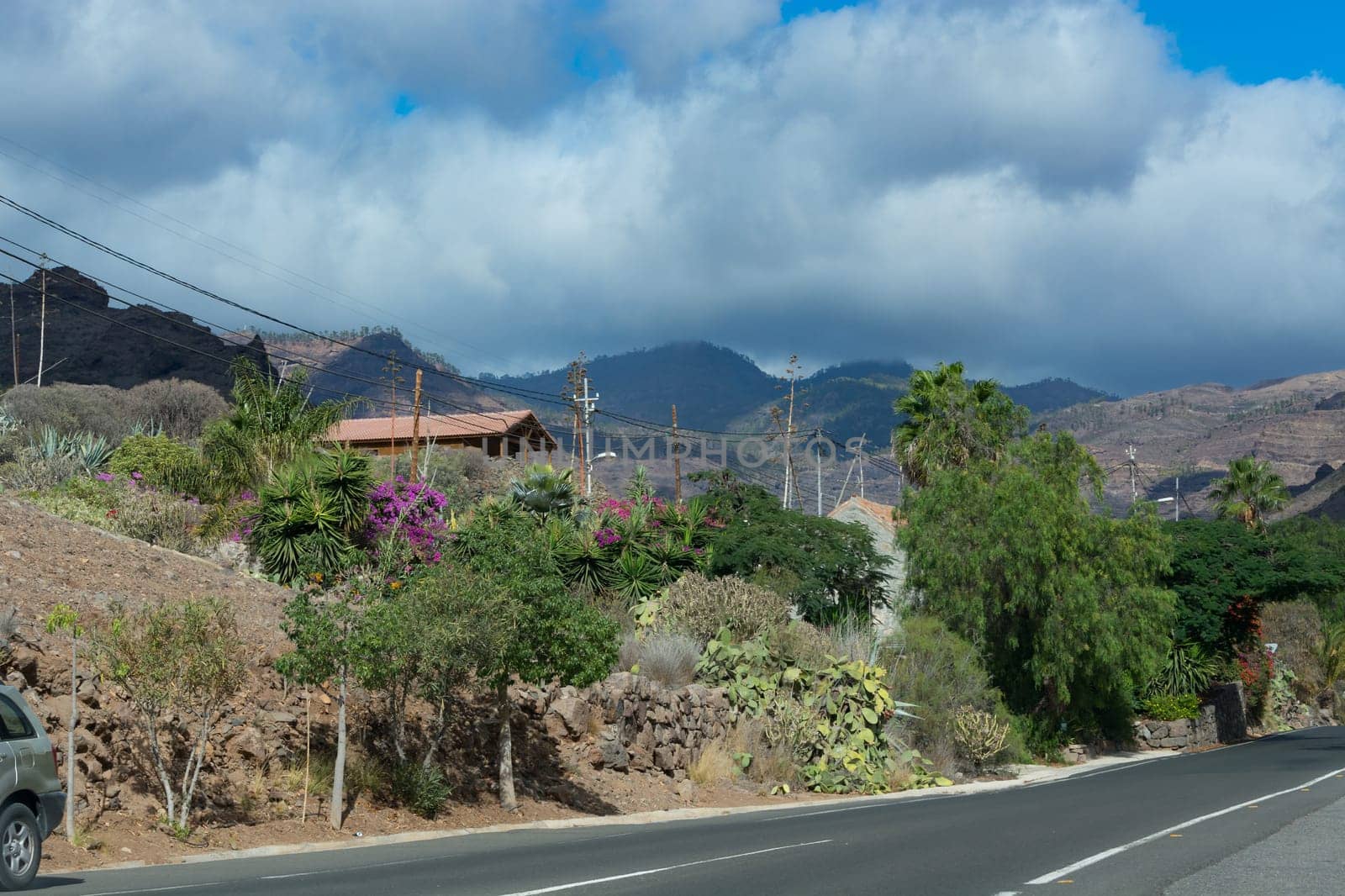 Road to the picturesque Mogan - Gran Canaria's high mountain village. Canary Islands, Canary Islands Spain