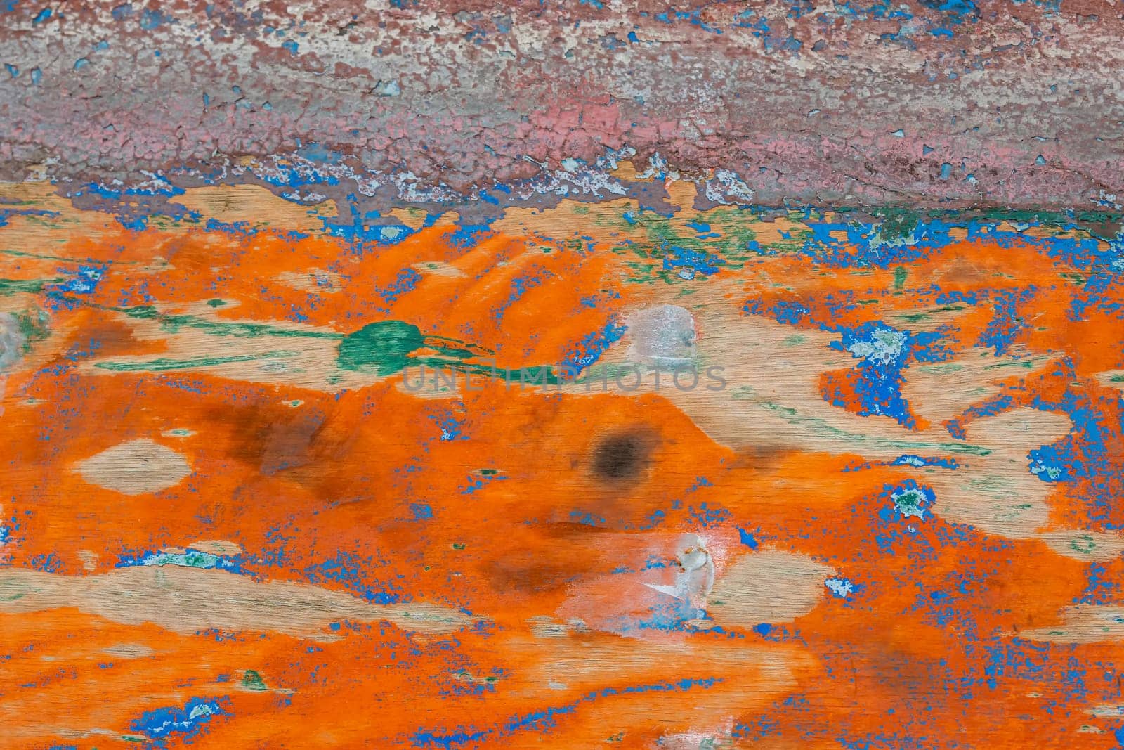 The texture of abstract color painting on old wooden surface background. Abrasion.