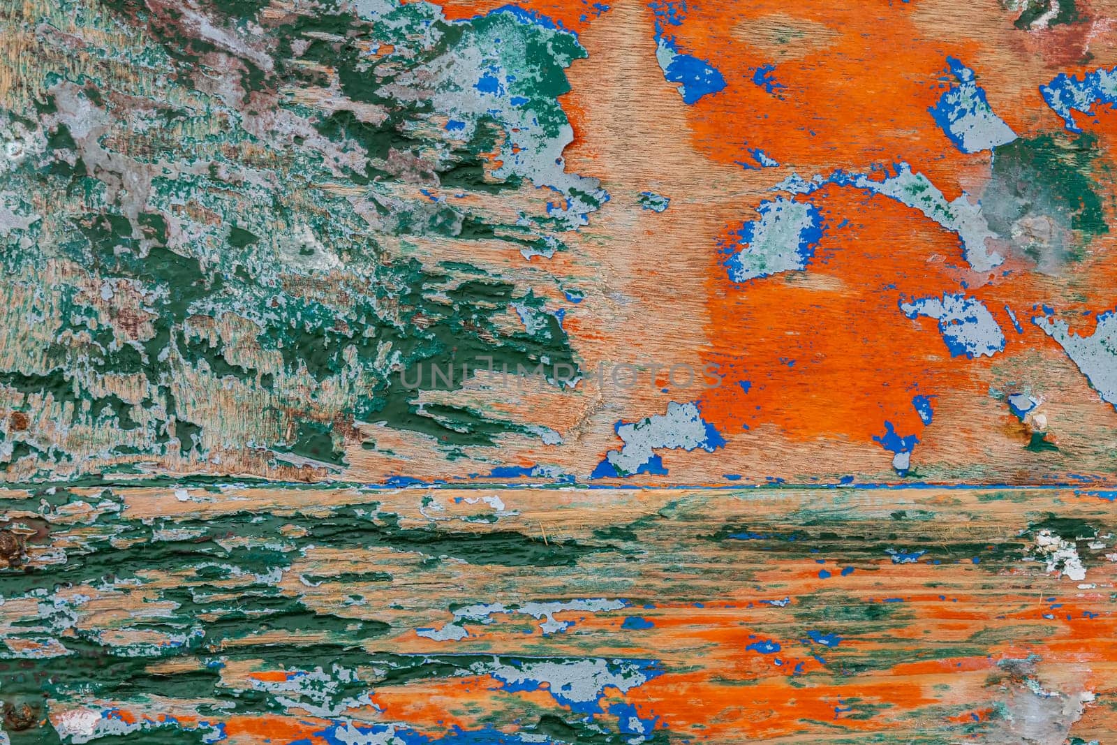 The texture of abstract color painting on old wooden surface background. Abrasion.