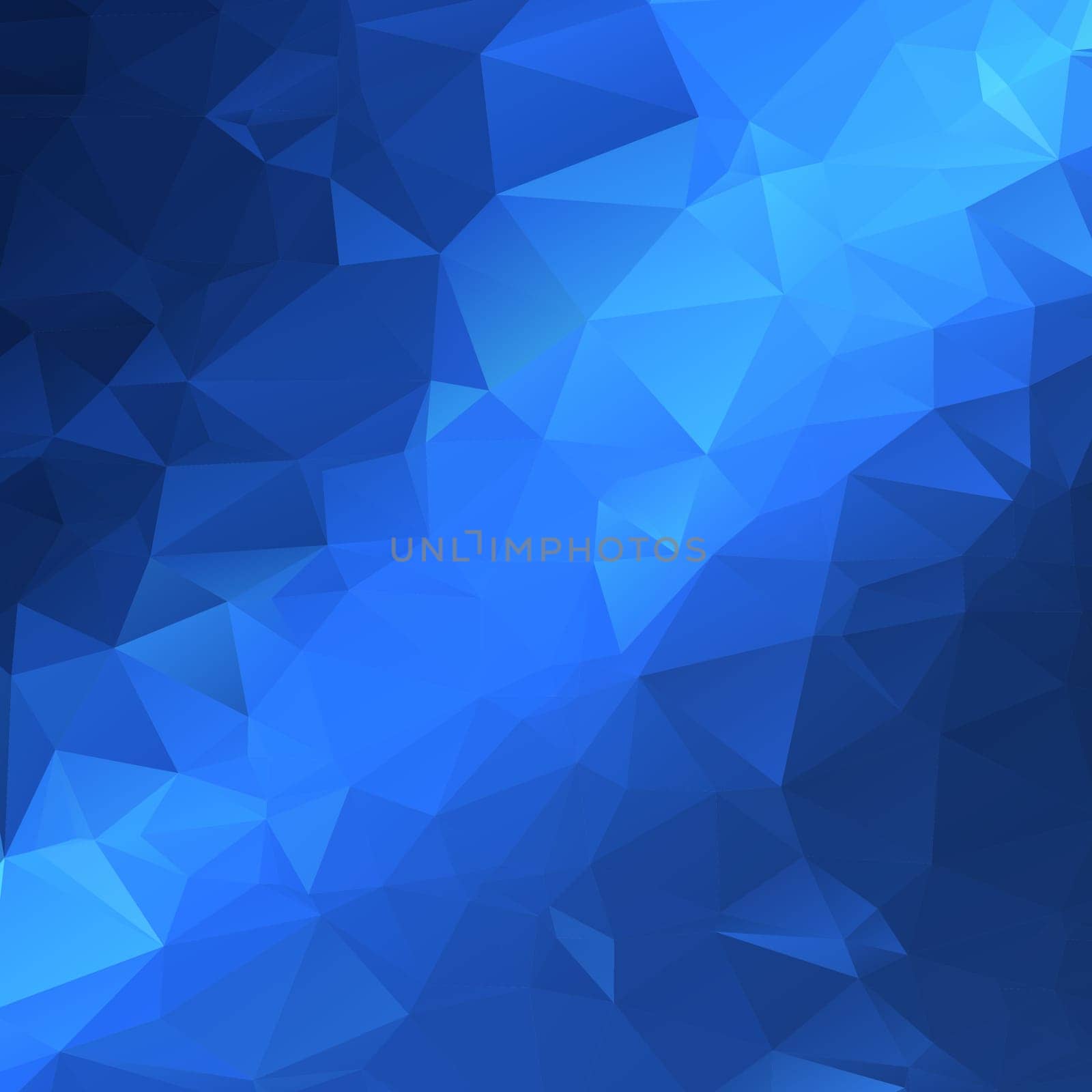 Abstract panoramic background with blue triangles - Vector illustration