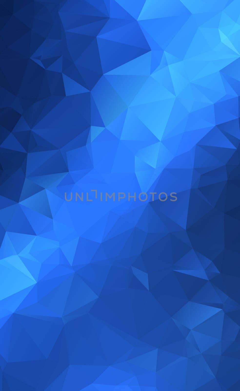 Abstract panoramic background with blue triangles - Vector illustration