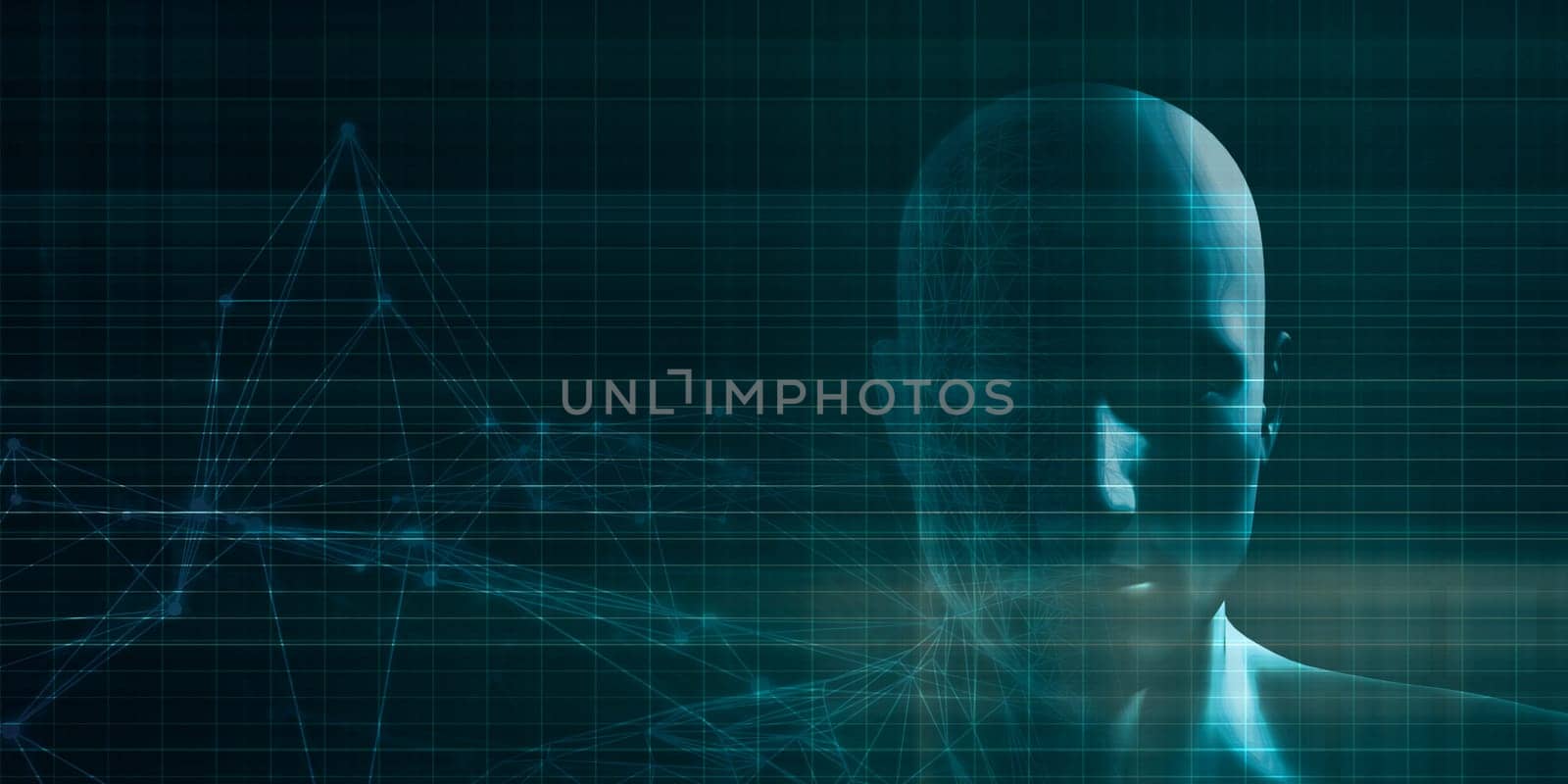 Mind Brain Code as Data Visualization Concept Art