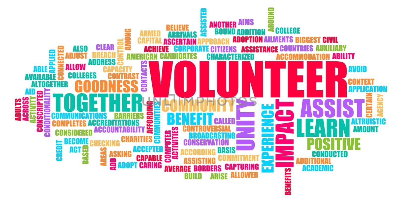 Volunteer as a Community Charity Hope Concept Abstract