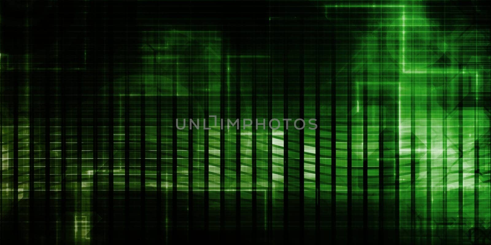 Digital Network Technology as a Abstract Concept Art