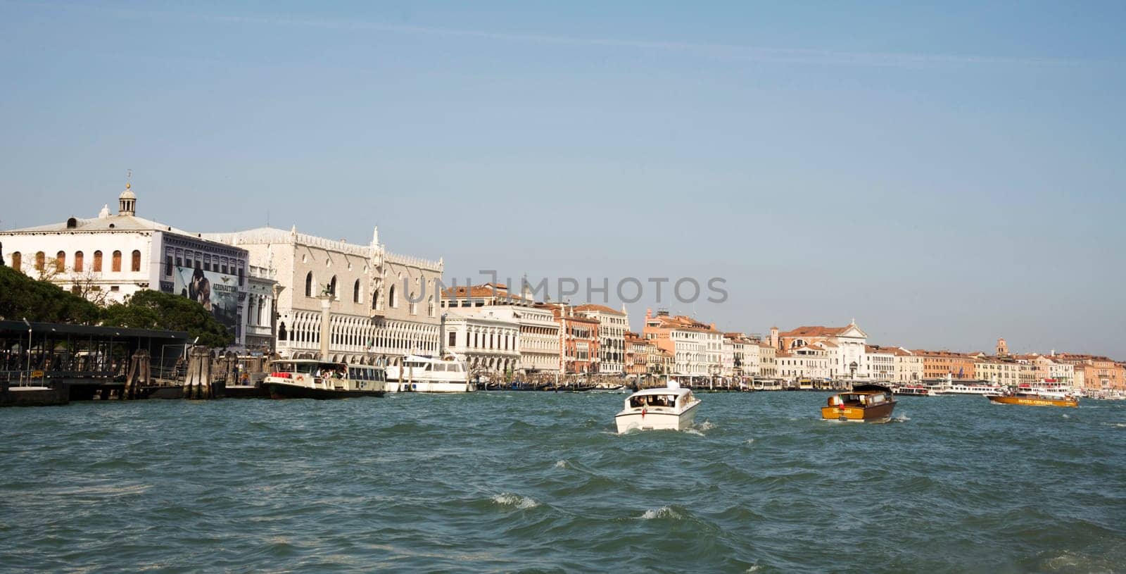 View of the Piazza San Marco from the boat. Venice. Italy