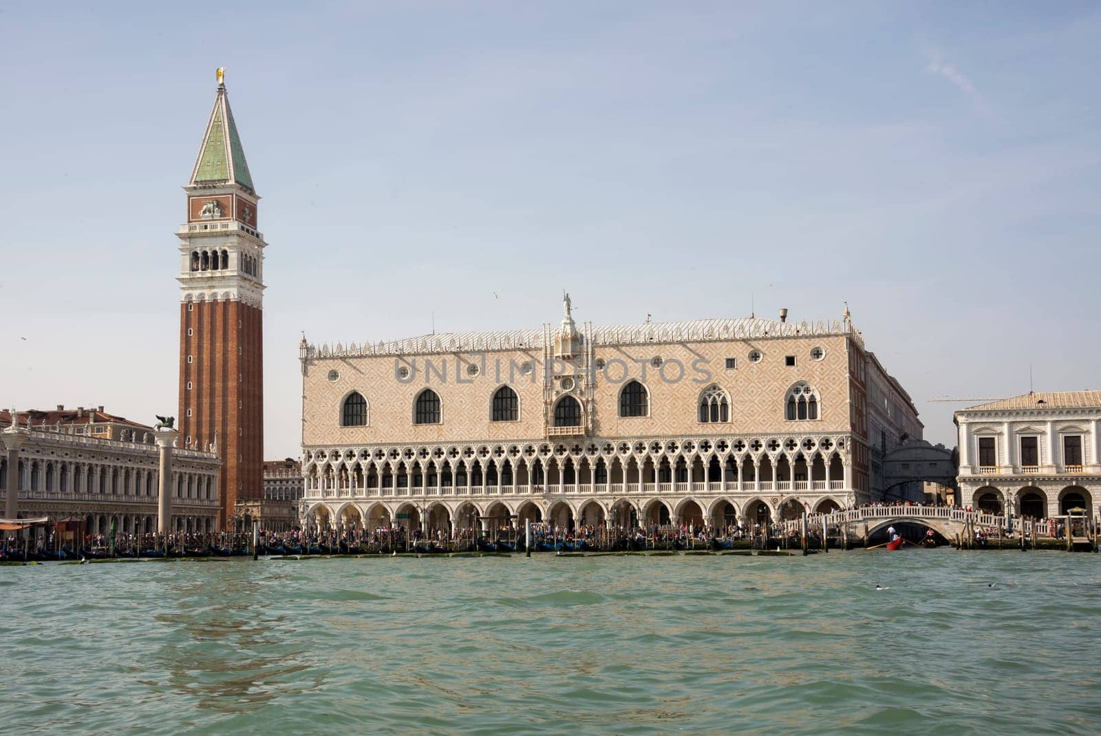 View of the Piazza San Marco from the boat. Venice. Italy