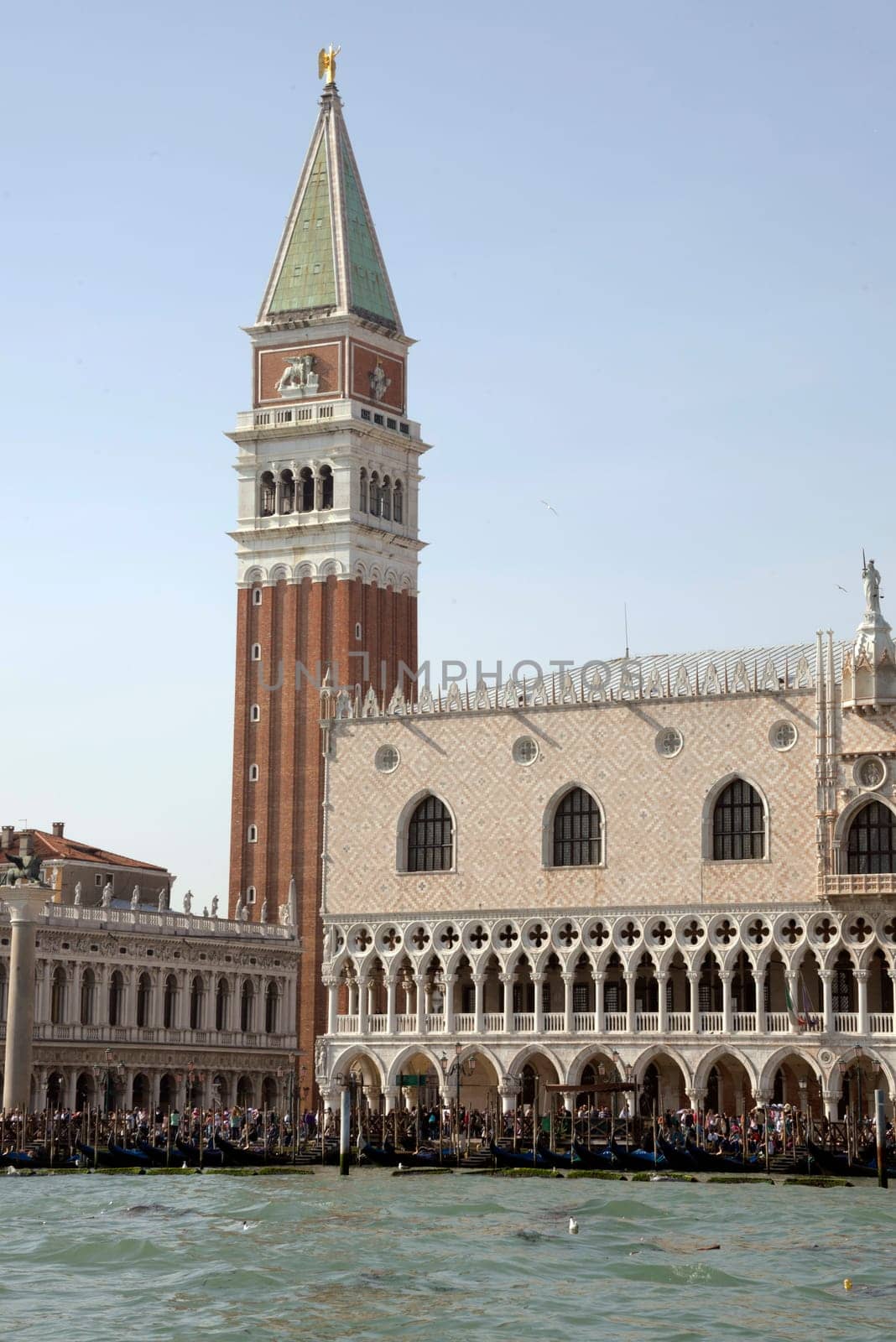 View of the Piazza San Marco from the boat. Venice. Italy