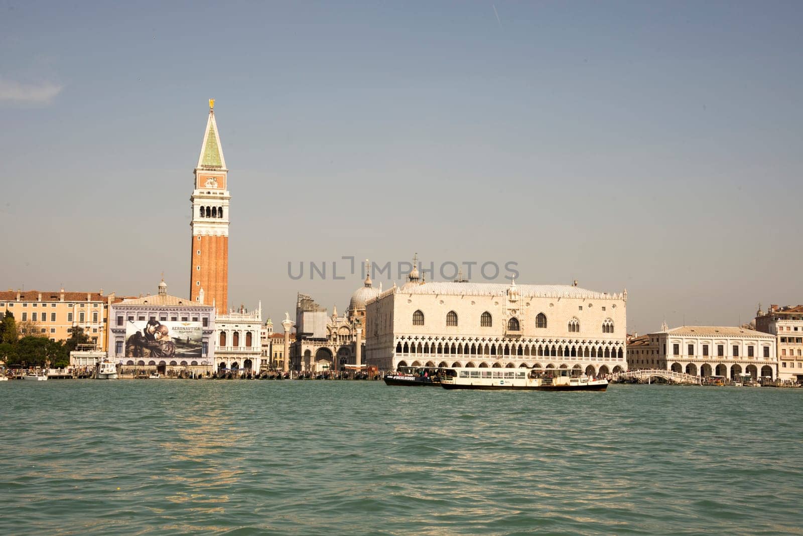 View of the Piazza San Marco from the boat. Venice. Italy