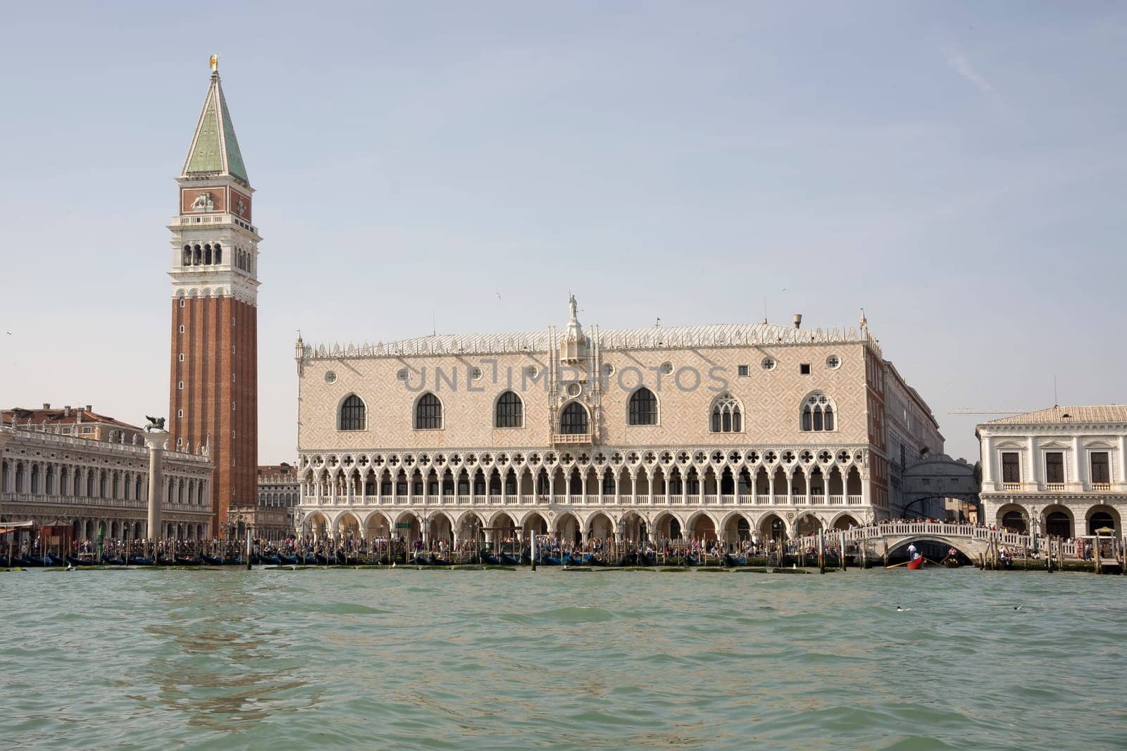 View of the Piazza San Marco from the boat. Venice. Italy