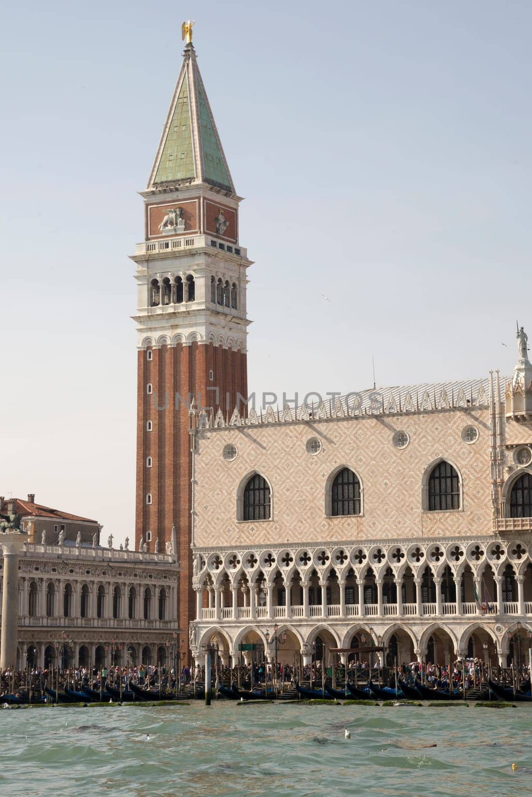 View of the Piazza San Marco from the boat. Venice. Italy