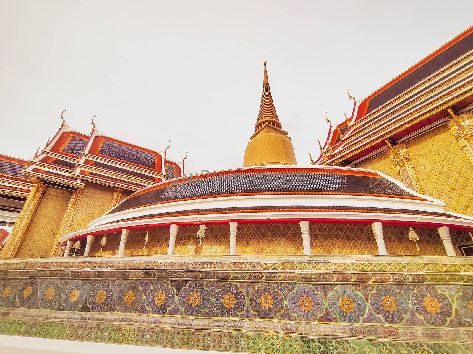 ancient architecture landmark in Bangkok Thailand. Traditional temple named Wat Ratchabophit