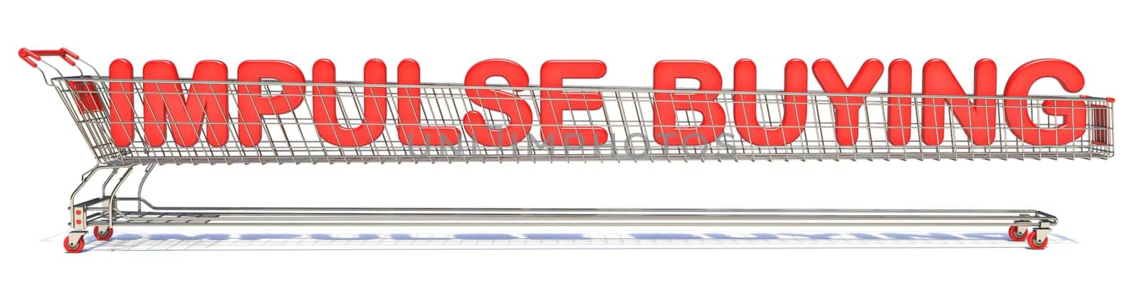 Impulse buying concept 3D rendering illustration isolated on white background