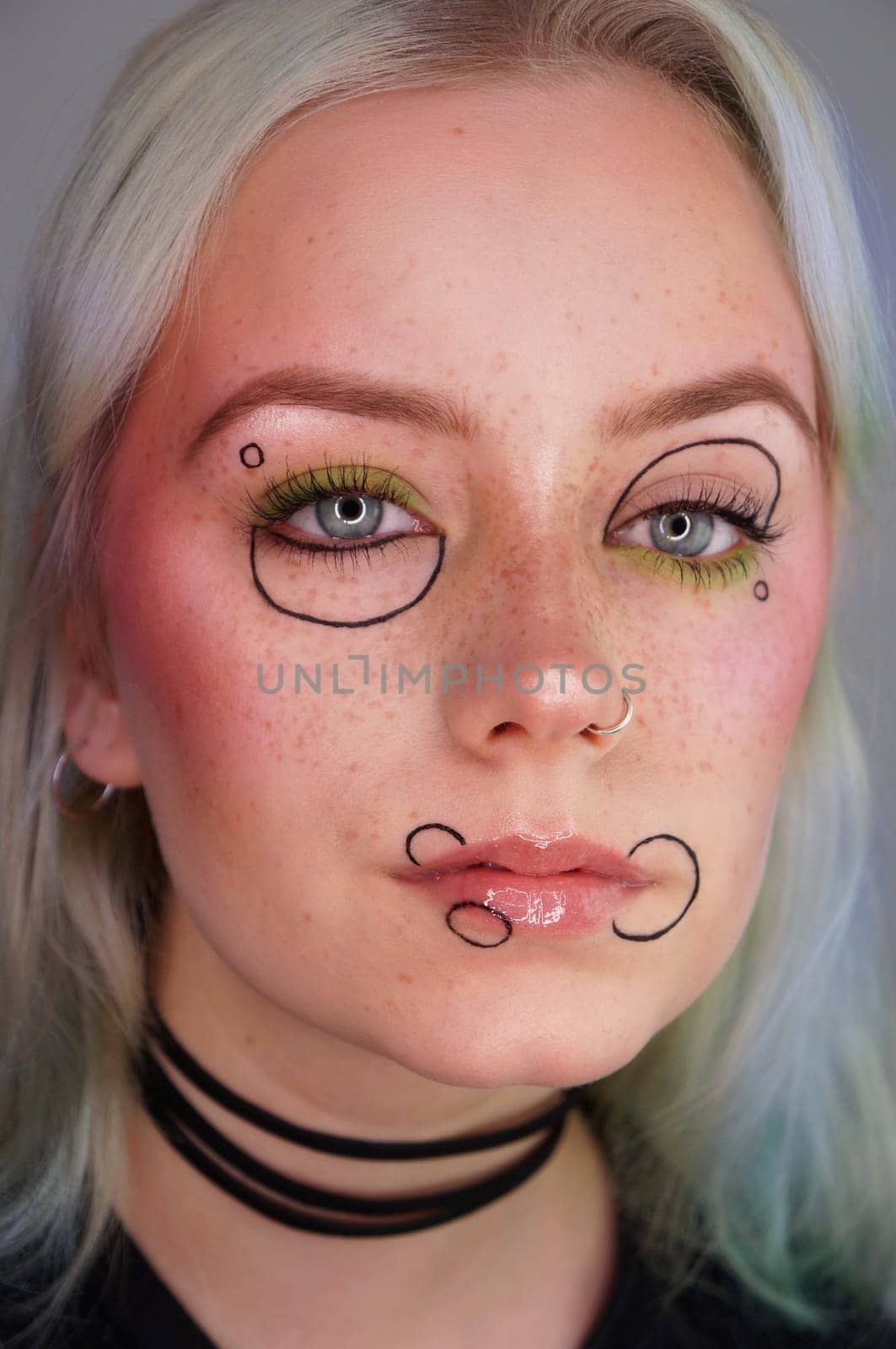 young woman with makeup