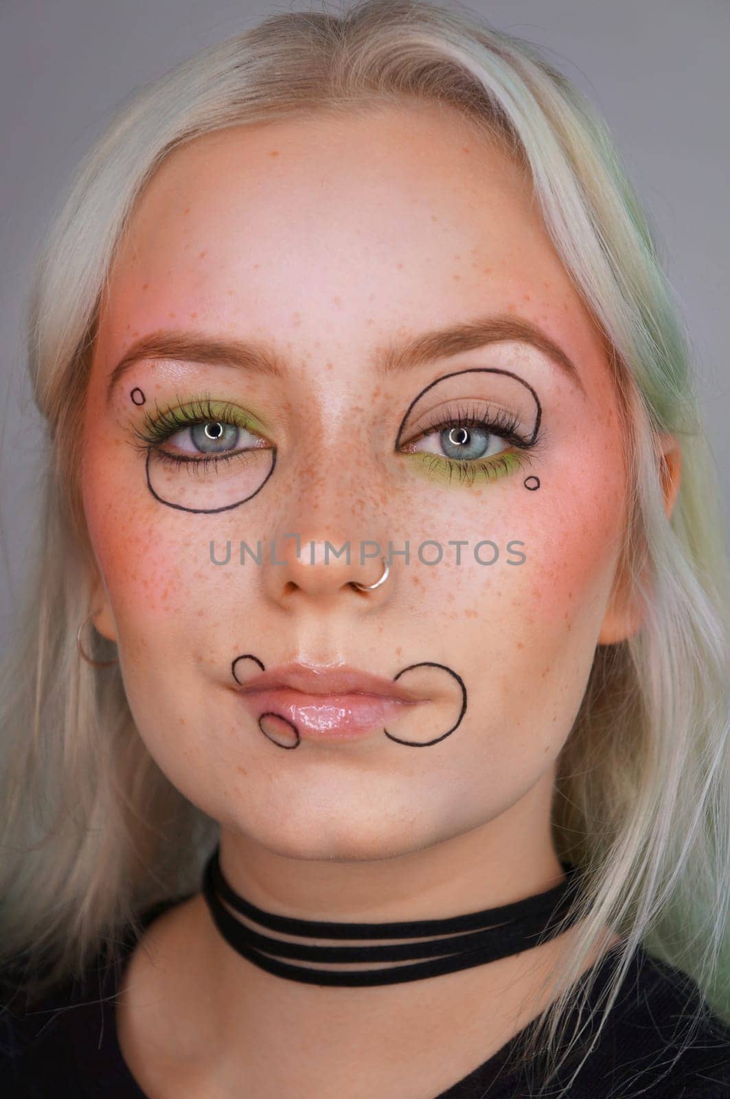 young woman with makeup