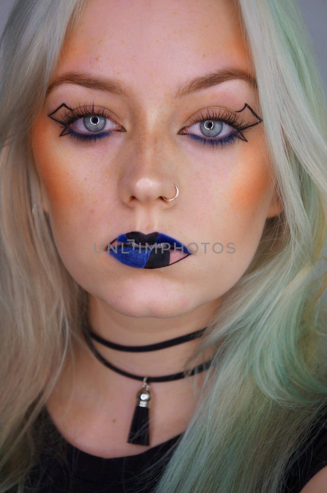 young woman with makeup