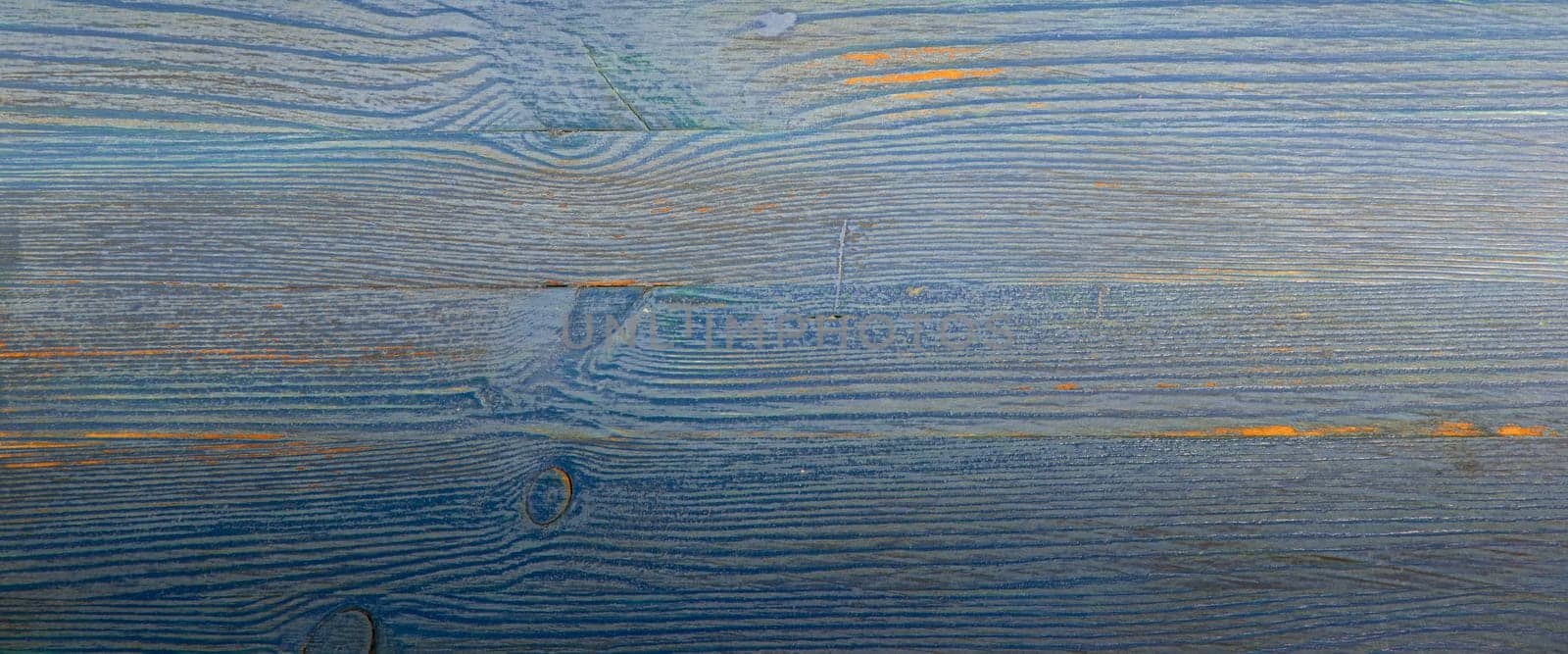 Old wooden background with horizontal blue boards. layout, space for text and logo.