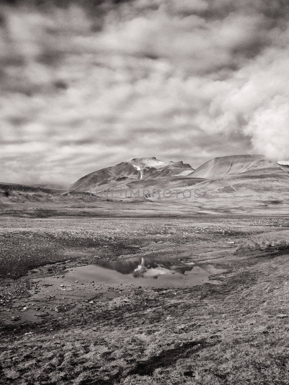 Svalbard, landscape on the western bank of the Grønfjord