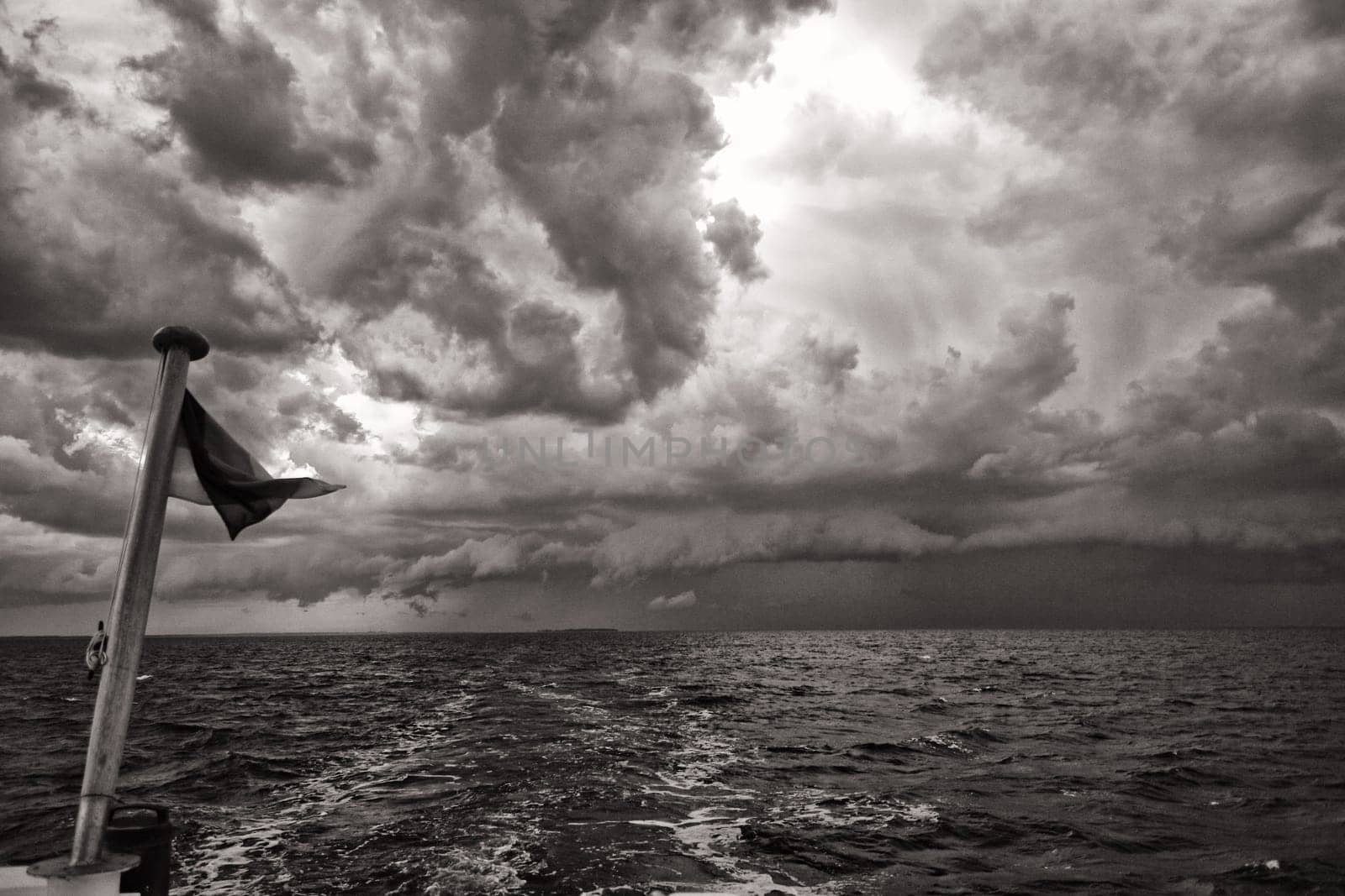 Rain front over the Baltic Sea