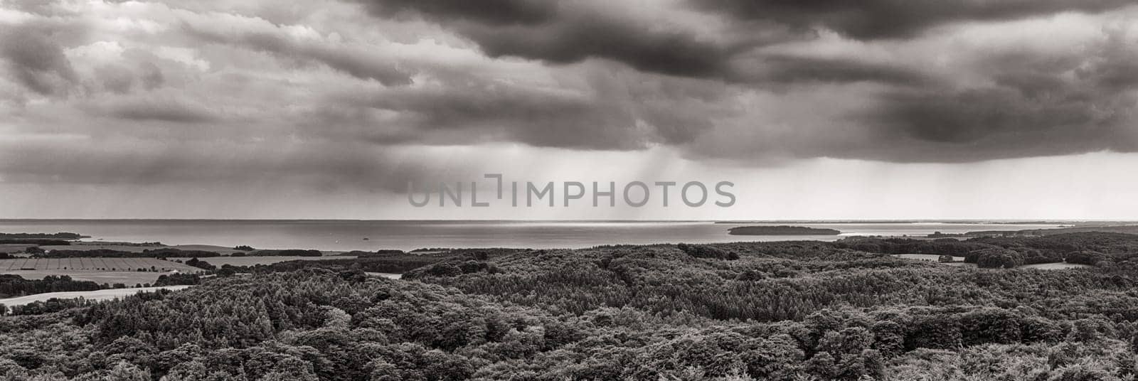 Greifswalder Bodden, Ruegen Island landscape panorama