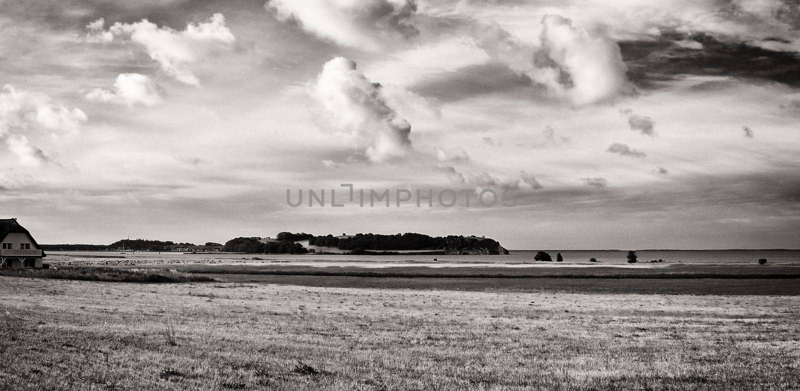 landscape near Groß Zicker, Ruegen Island on the Greifswalder Bodden