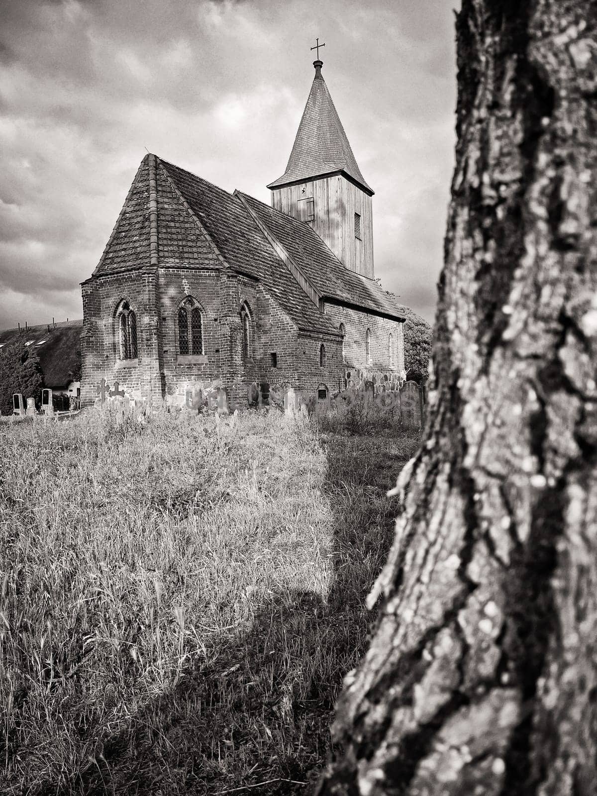old village church in Groß Zicker, Ruegen island, Germany