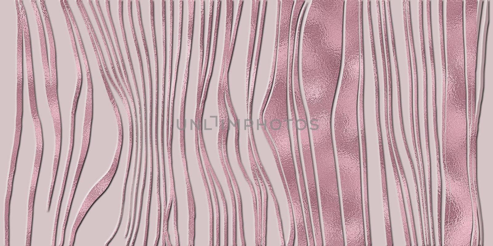 Golden oriental ornament on coral-pink background. Geometric ornament in pink gold. Festive background, oriental ornament. 3D Render.