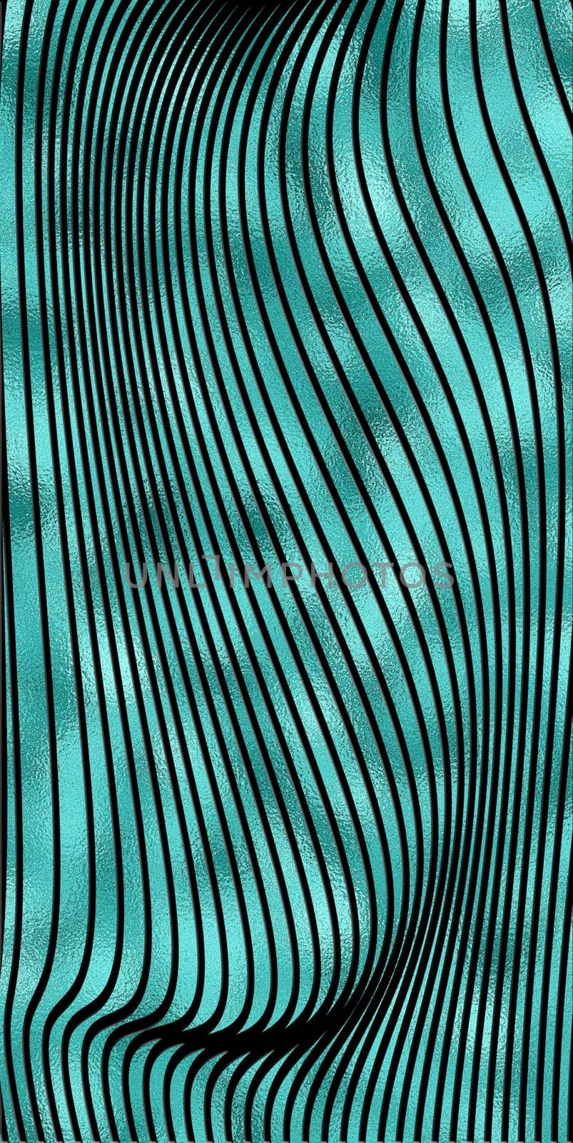Abstract linear pattern, turquoise black background. Template for design backgrounds, package, textile, wrapper. Turquoise gold black background. Illustration