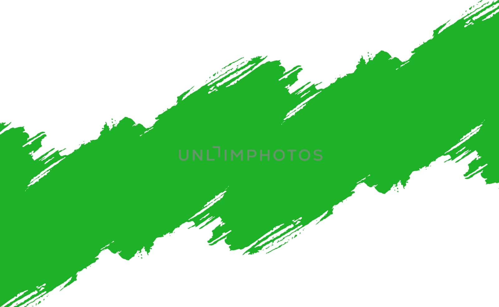 Smear of green paint on a white panoramic background - Vector illustration