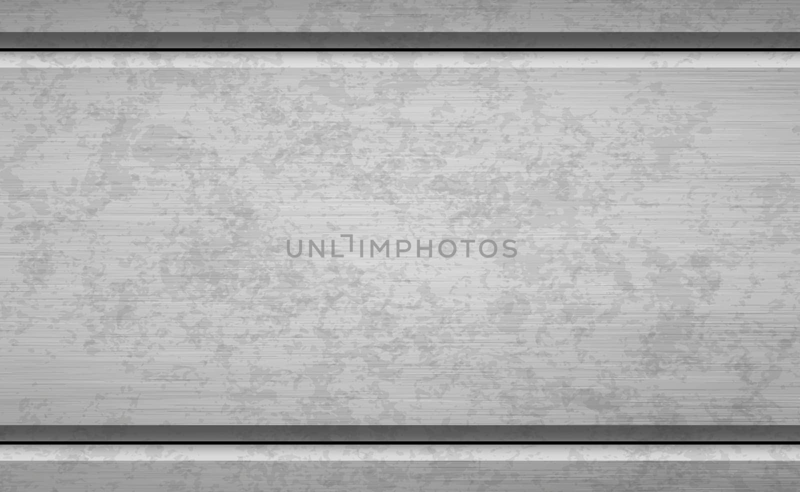 Panoramic metal background with rust - Vector