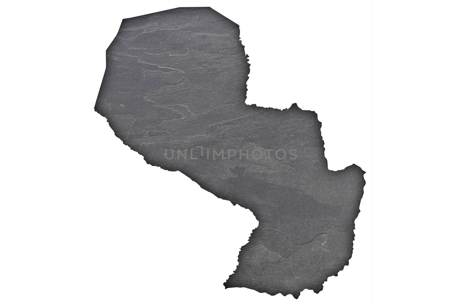 Map of Paraguay on dark slate