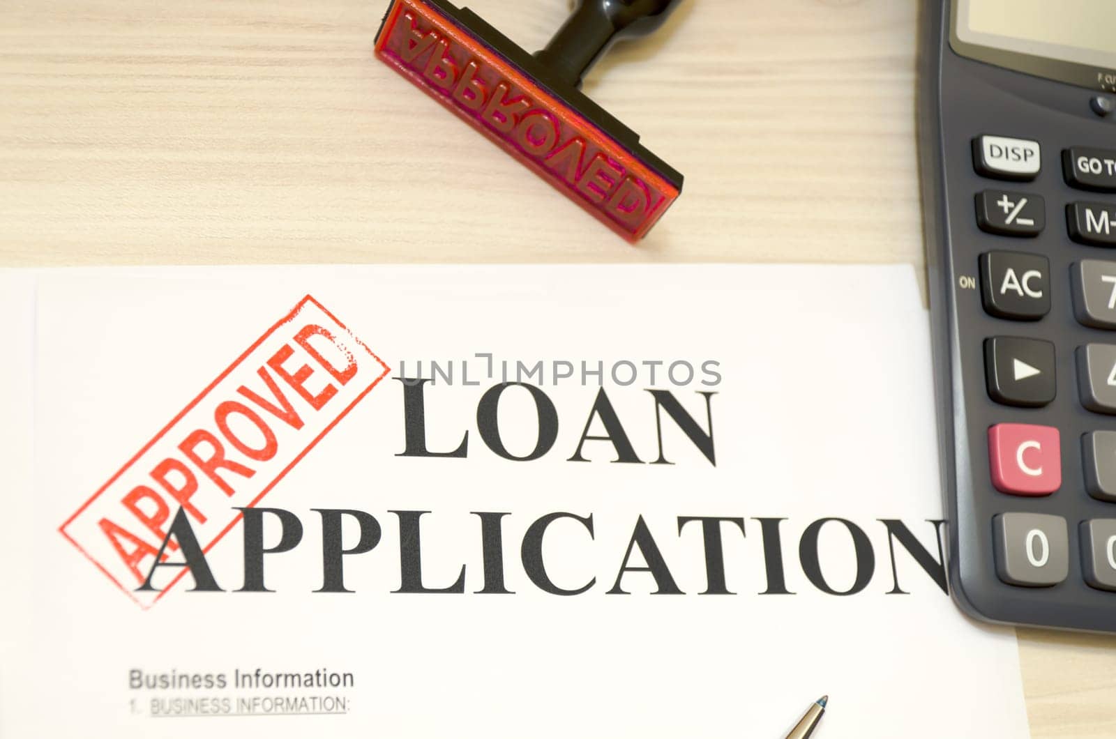 Approved the loan application, approved seal was shot