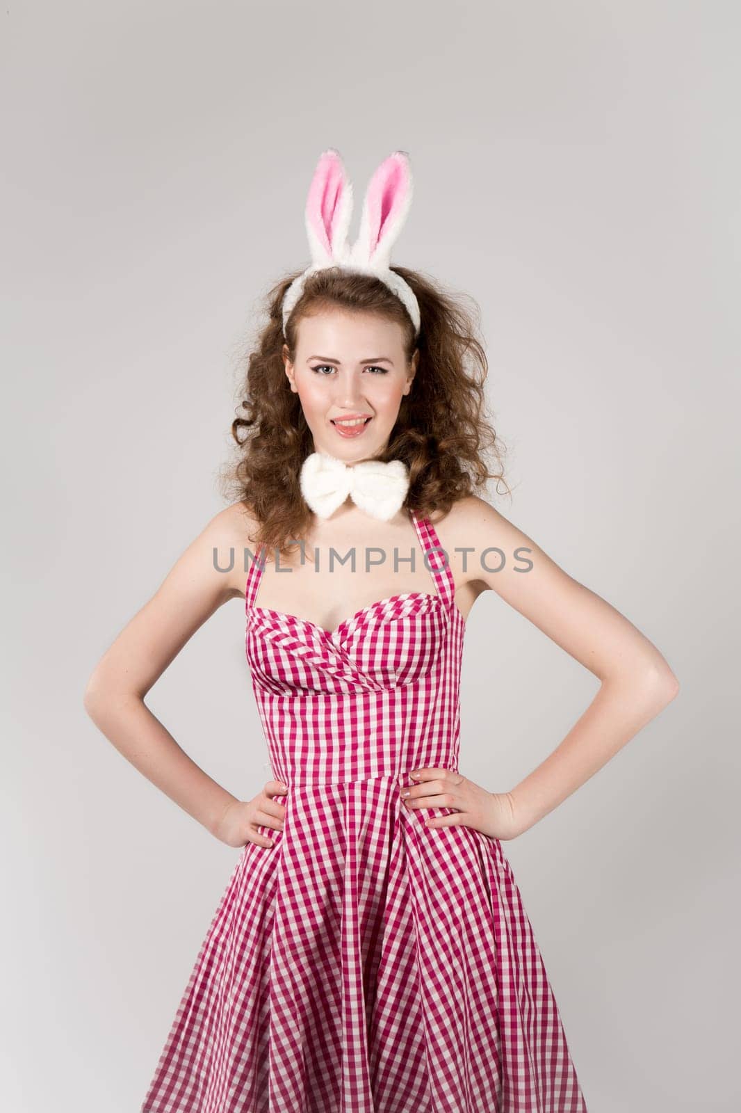 sexy girl wearing easter bunny costume