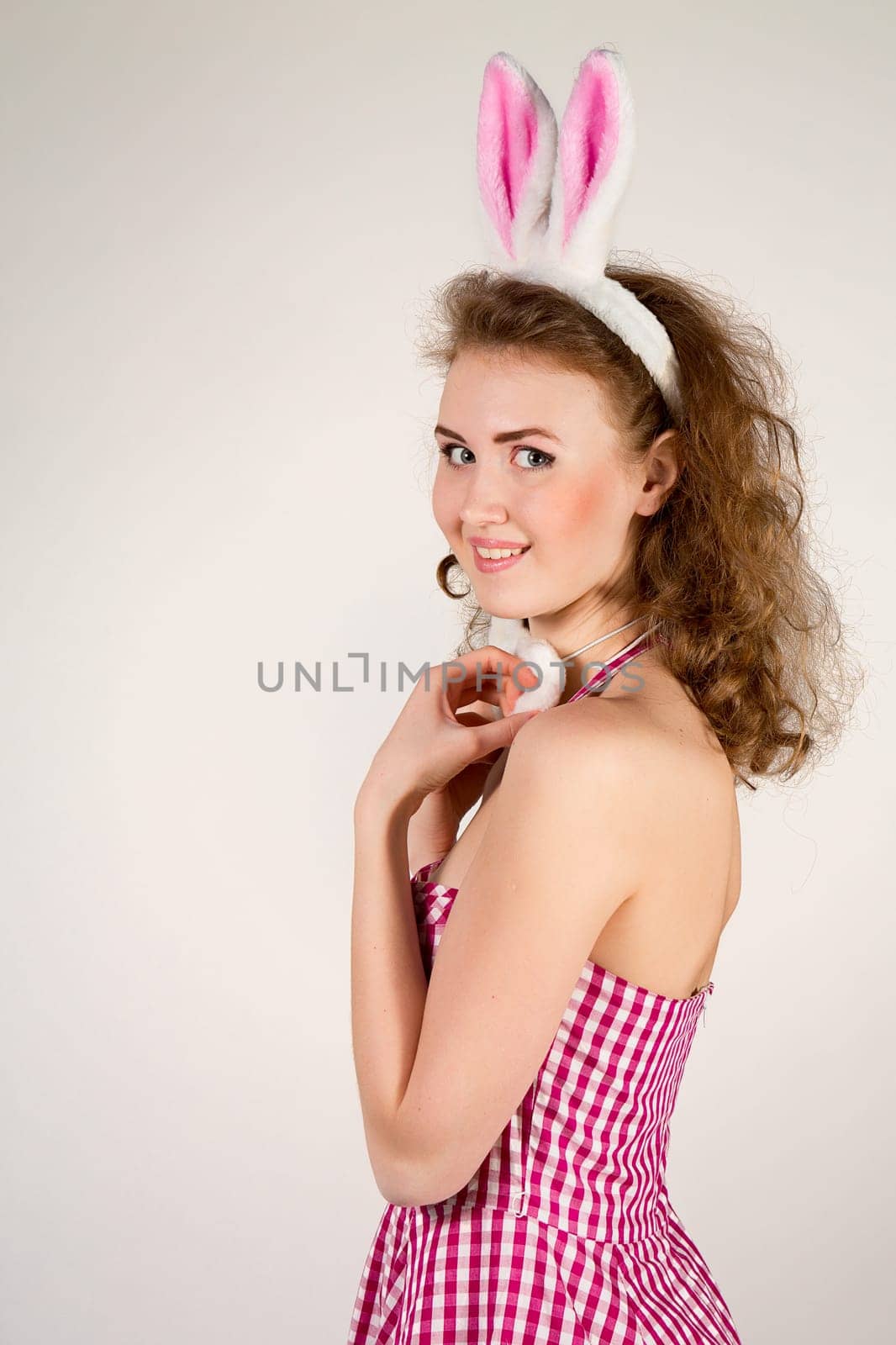 sexy girl wearing easter bunny costume
