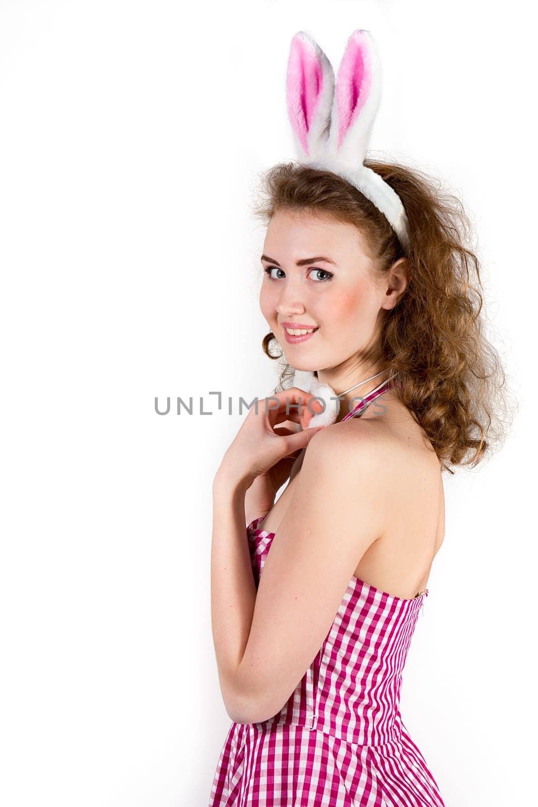 sexy girl wearing easter bunny costume