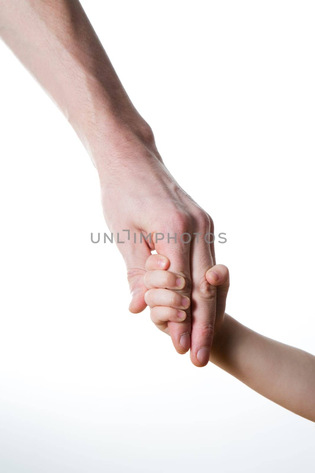 father giving hand to a child