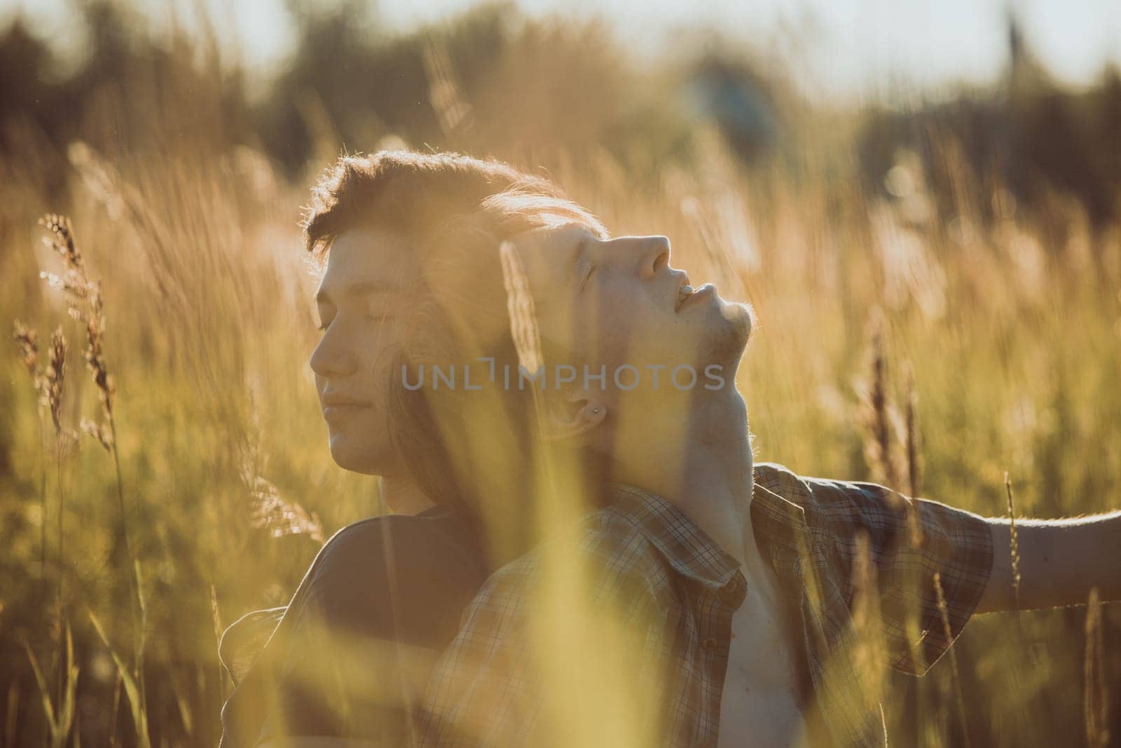 Young attractive man in urban background