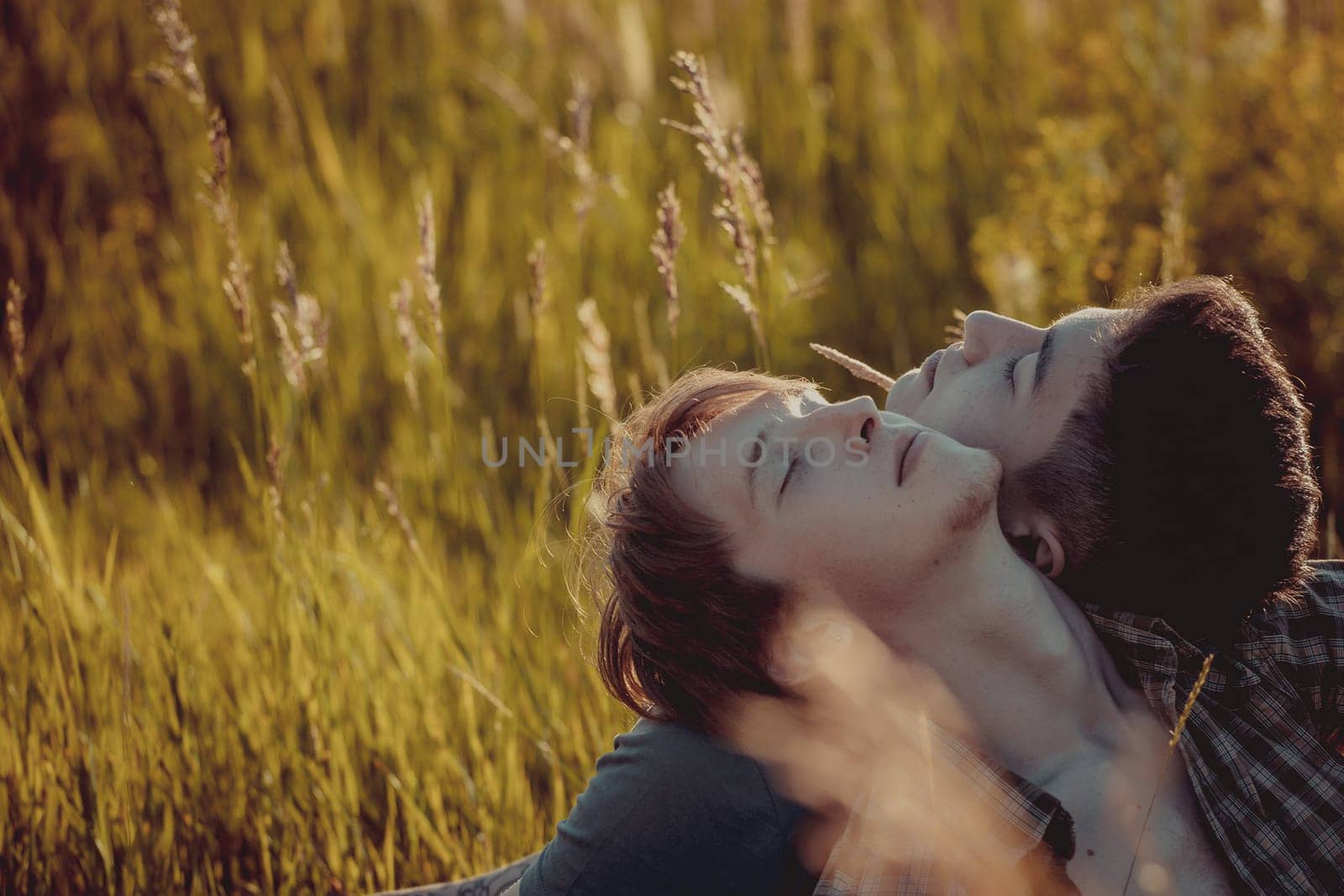 Loving gay couple