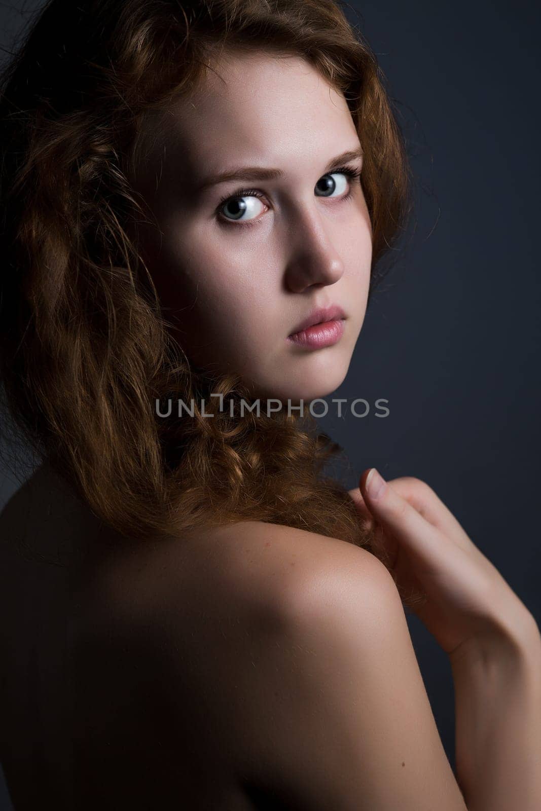 portrait of attractive nude woman