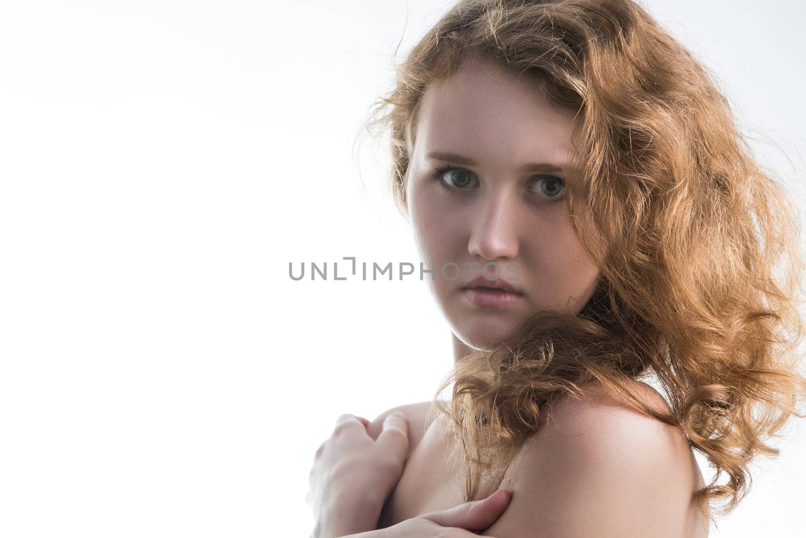 portrait of attractive nude woman