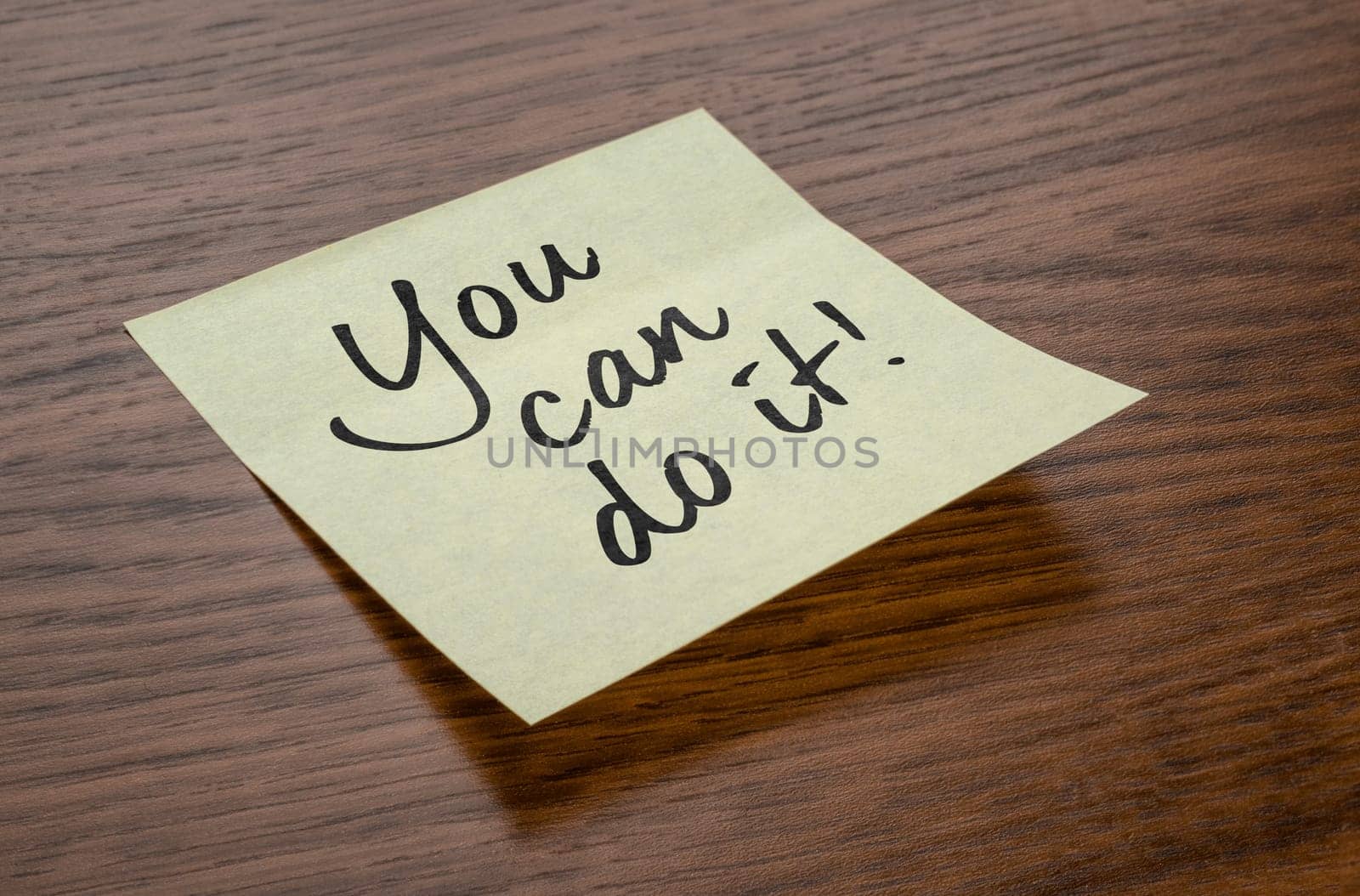Sticky note with the text You can do it
