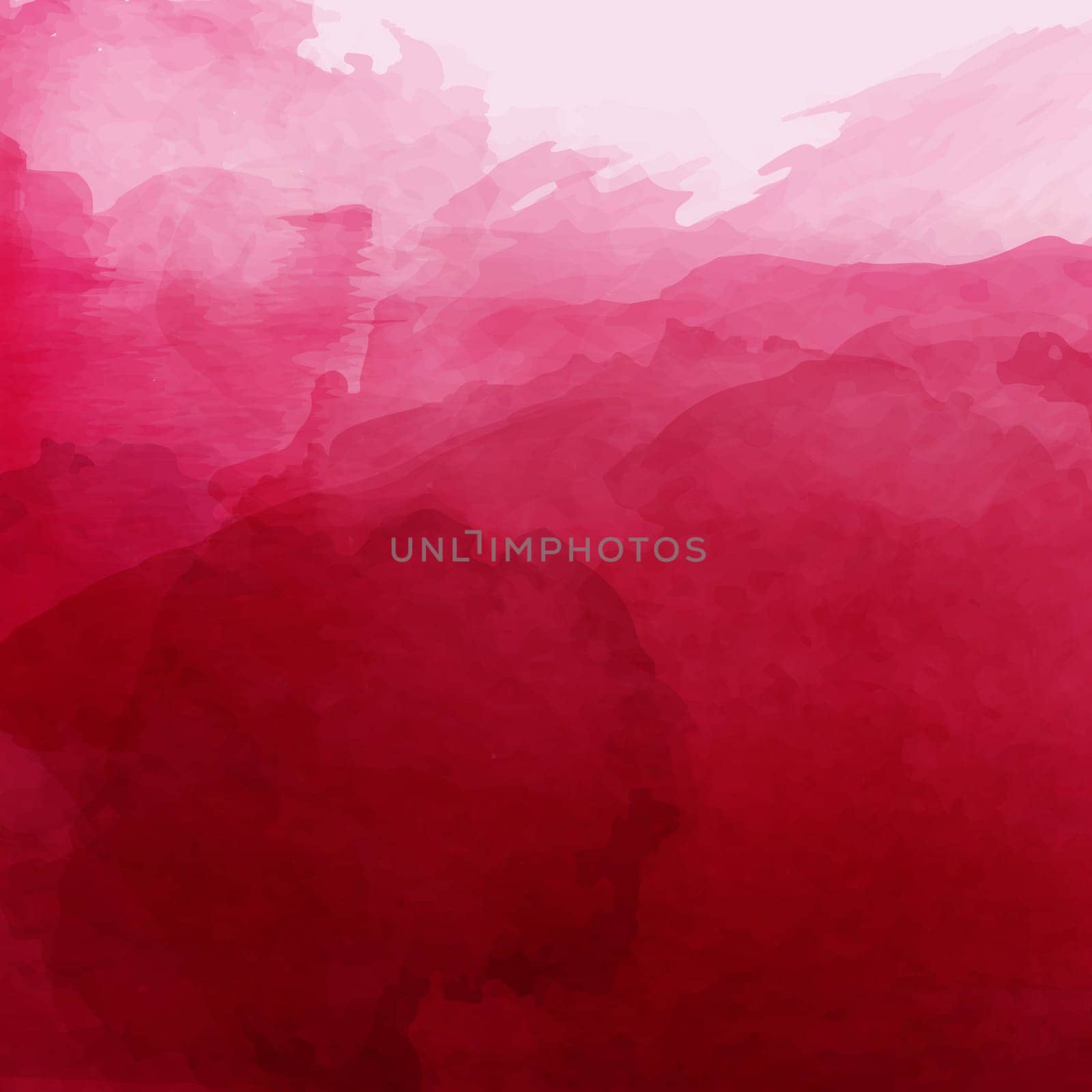 Panoramic texture of realistic red watercolor on a white background - Vector illustration