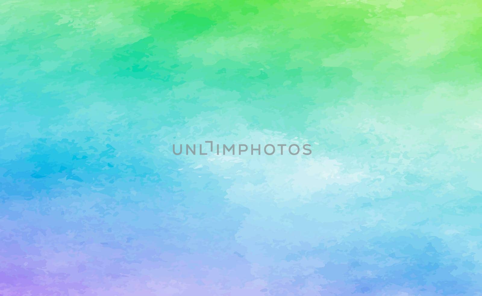 Panoramic texture of realistic multi-colored watercolor on a white background - Vector illustration