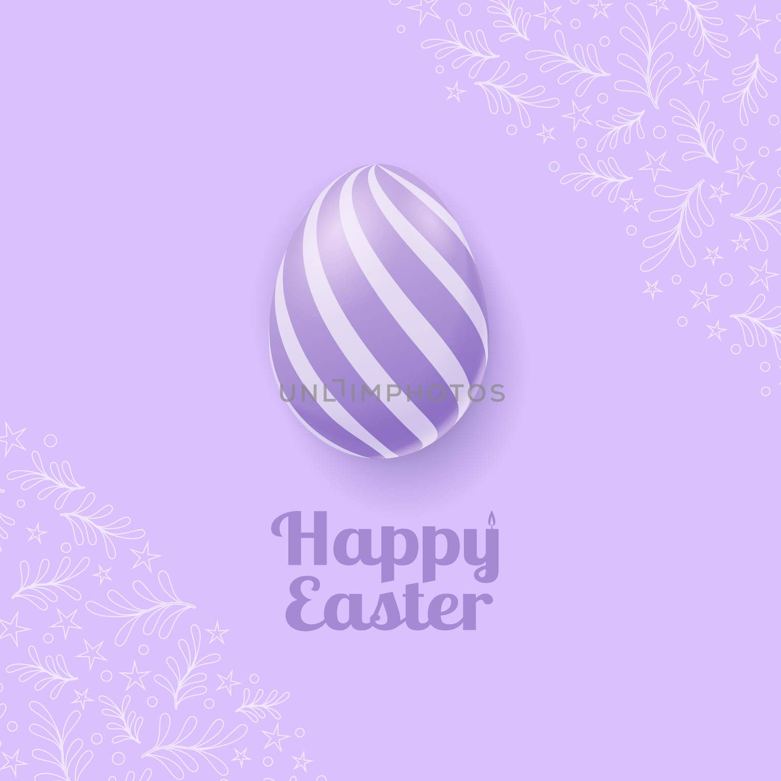 Abstract image of a large egg with a white bow and congratulations on Easter - illustration